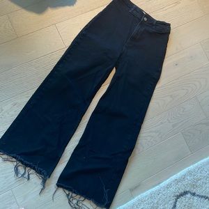 Mango culotte high waisted jeans black